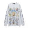 American High Street Graffiti Vintage Retro Long Sleeve Bottoming T-shirt Men And Women Vibe Style Hip Hop Fashion Brand Tee