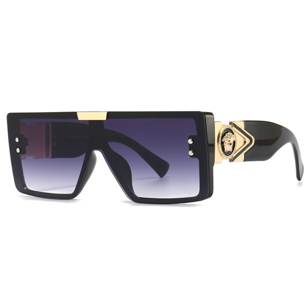 Europe And The United States Fashion Big Frame Sunglasses Old Man's Head Men's And Women's Sunglasses Rimless One-piece Sunglasses Men's Cross-border Wholesale