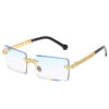 Spot Diamond Fashion Cut Edge Women's Sunglasses Street Shot Box Trend Sunglasses