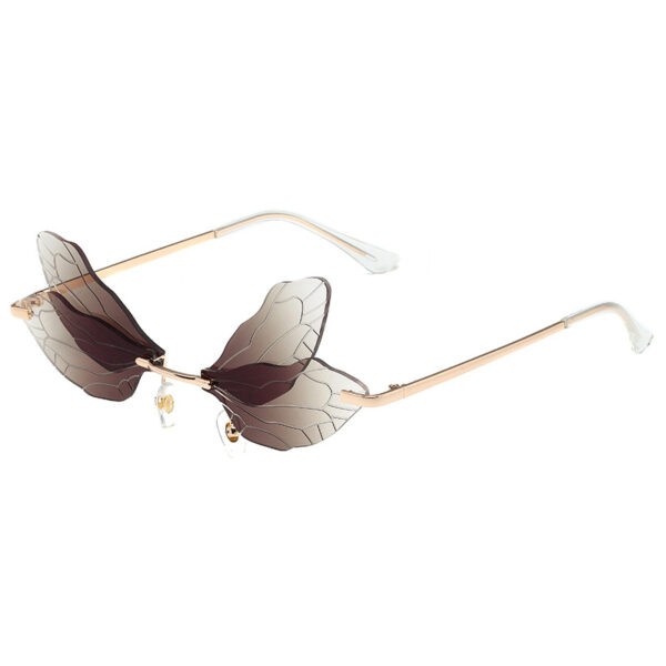 Dragonfly Wings Sunglasses Female Prom Catwalk Exaggerated Gradient Sunglasses Cross-border Ins Net Red Glasses