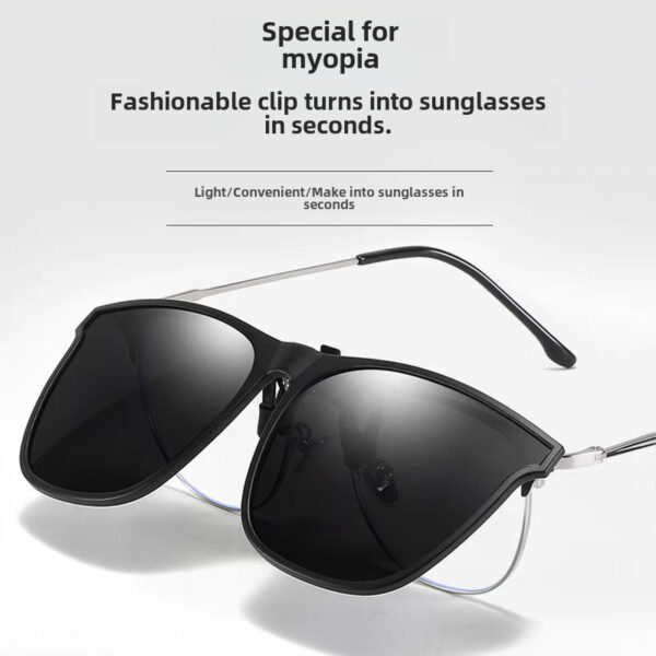 Myopia Glasses Polarized Glasses Ultra-light Invisible Clip Sunglasses Men's Driving Sunglasses Clip