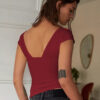 Top Moisture-wicking V-neck T-shirt