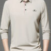 Long Sleeve T-shirt Lapel Polo Shirt Young And Middle-aged Men's Simple Thin Casual Bottoming Shirt T-shirt
