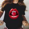 Red Mouth Lip Kiss T Shirt