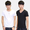 T-shirt Cotton Solid Color Short-sleeved Trendy Bottoming Shirt Wholesale Explosive Style