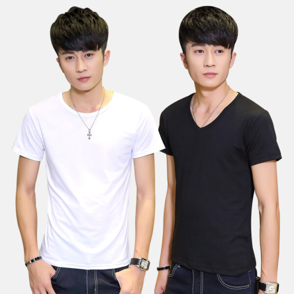 T-shirt Cotton Solid Color Short-sleeved Trendy Bottoming Shirt Wholesale Explosive Style