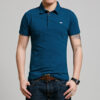 211400077473_1169261604 Cross-border Fertilizer Increase Fashion Casual Men's Casual T-shirt Plaid Stitching Lapel Short-sleeved T-shirt Men's Summer Thin