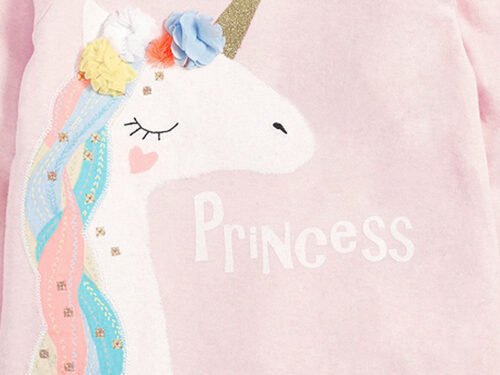 Children's T-shirt Autumn New European And American Children's Clothing Children's T-shirt Unicorn Girls Long Sleeve T-shirt