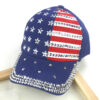 Summer And Autumn New Korean Version Tide New American Flag Diamond Denim Baseball Washed Summer Outdoor Sun Hat Peaked Cap