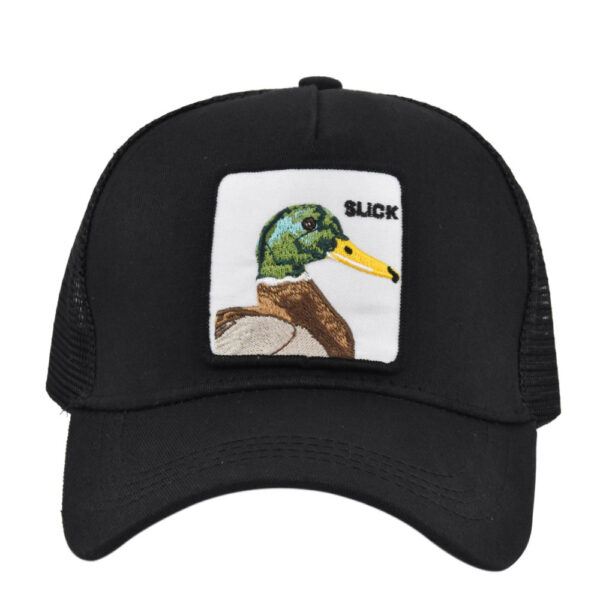 Cross-border Duck Embroidered Baseball Cap Patch Animal Embroidered Cap Mesh Baseball Cap Sunshade Mesh Cap