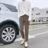 MYQ Mock Collar Long-sleeved T-shirt Men's Loose Autumn And Winter White Black Base Shirt Fashionable Inner Tops T-shirt