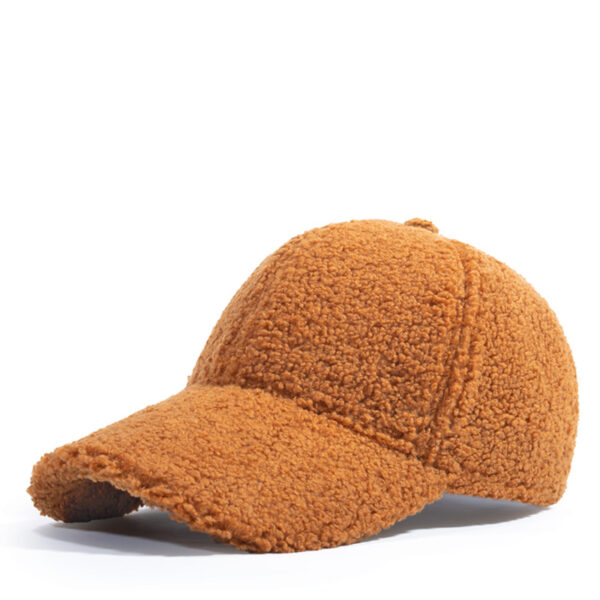Autumn And Winter Korean Version Of Men's And Women's Casual Peaked Cap Thickened Warm Lamb Wool Peaked Cap Solid Color Outdoor Baseball Cap