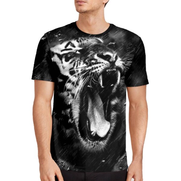T-shirt Men's Clothing Heat Transfer Digital Printed T-shirt Heavy Spring And Autumn Trend Men's Bottoming Cotton T-shirt