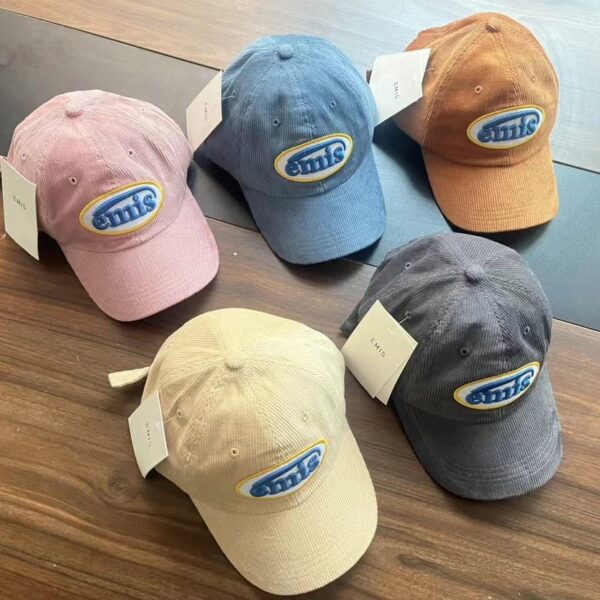 South Korea Emis Hat Hot Bar With Women's Baseball Cap Summer Sunscreen Duck Tongue Hat Big Head Corduroy Foreign Trade