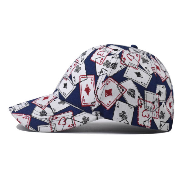 Cross-border Cotton New Color Poker Chinese Style Baseball Cap Printed Peaked Cap Neutral Outdoor Sun Visor Wholesale