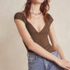 Top Moisture-wicking V-neck T-shirt