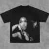 American Hip-Hop Character Print T-Shirt Casual Fashion Oversized T-Shirt Harajuku Gothic Retro Men's T-Shirt