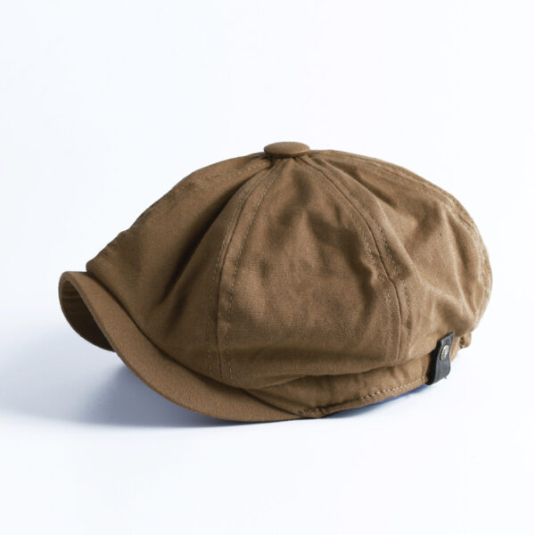 Vintage Spring/autumn Casual Woolen British Octagonal Hat Men's Duckbill Beanie Trendy Autumn/winter