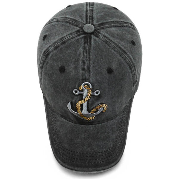 Hat Men's Spring And Summer Korean Version Tide Embroidery Sea Riveted Denim Baseball Cap Peaked Cap Travel Outdoor Travel Sun Hat