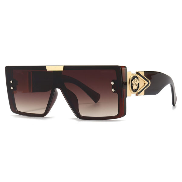 Europe And The United States Fashion Big Frame Sunglasses Old Man's Head Men's And Women's Sunglasses Rimless One-piece Sunglasses Men's Cross-border Wholesale