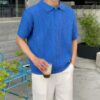 3O1CN01M1ziCb20yxL4ZNZBy_!!2212079256919-0-cib MYQ Texture Knitted Polo Shirt Short T Men's Summer Loose Leck T-Shirt Korean Fashionable Short Sleeve Sweater