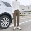 MYQ Mock Collar Long-sleeved T-shirt Men's Loose Autumn And Winter White Black Base Shirt Fashionable Inner Tops T-shirt