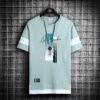 Short-sleeved T-shirt Men's Tide Brand Summer Thin Section New Half-sleeved Men's Ice Silk T-shirt Loose Youth Clothes T