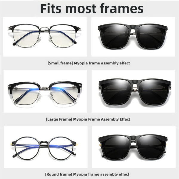 Myopia Glasses Polarized Glasses Ultra-light Invisible Clip Sunglasses Men's Driving Sunglasses Clip