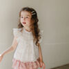 New Children's Girls' Sleeveless Hollow-out Flying Sleeve Strawberry Shirt T-shirt