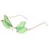 Dragonfly Wings Sunglasses Female Prom Catwalk Exaggerated Gradient Sunglasses Cross-border Ins Net Red Glasses