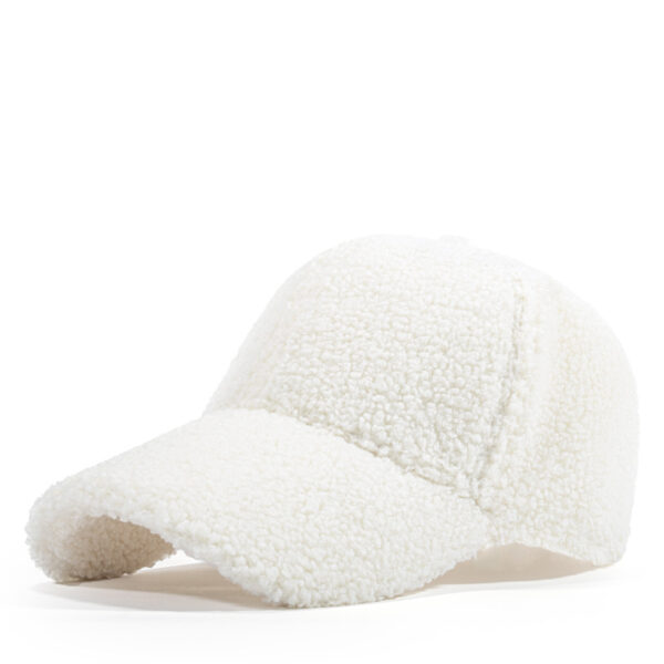 Autumn And Winter Korean Version Of Men's And Women's Casual Peaked Cap Thickened Warm Lamb Wool Peaked Cap Solid Color Outdoor Baseball Cap