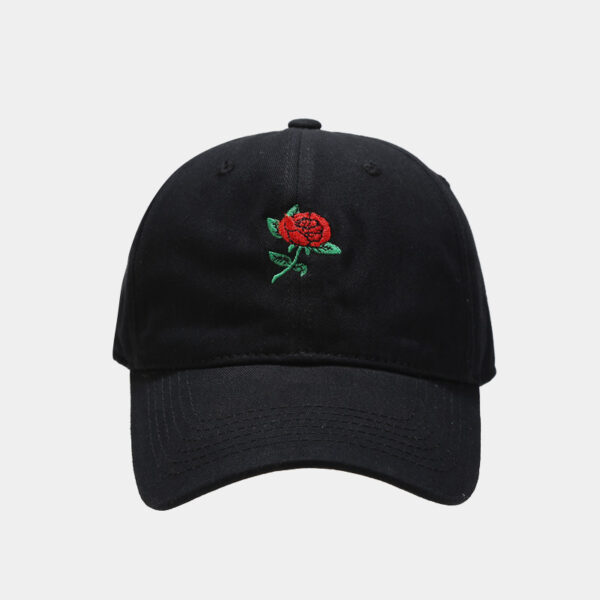 3O1CN01mdOiXG2AbGnUJuWRi_!!2496528221-0-cib 2026 New Rose Embroidery Soft Top Baseball Cap Show Face Small Men And Women Street Elegant Peaked Cap Fashion All-match