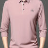 Long Sleeve T-shirt Lapel Polo Shirt Young And Middle-aged Men's Simple Thin Casual Bottoming Shirt T-shirt