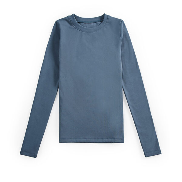 New Women's Plus Size Brushed T-shirt Women's Long-sleeved Bottoming Shirt Women's T-shirt Solid Color 1688 Wholesale