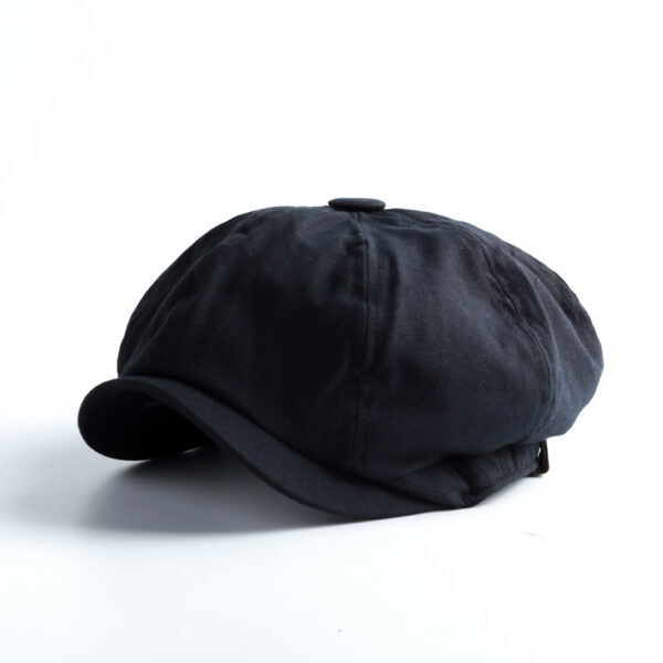 Vintage Spring/autumn Casual Woolen British Octagonal Hat Men's Duckbill Beanie Trendy Autumn/winter