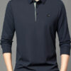 Long Sleeve T-shirt Lapel Polo Shirt Young And Middle-aged Men's Simple Thin Casual Bottoming Shirt T-shirt