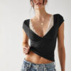 Top Moisture-wicking V-neck T-shirt