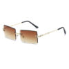 2026 New Fashion Square European And American Sunglasses Cut Edge Cross-border Tide Cut Sunglasses Trend Sunglasses Women