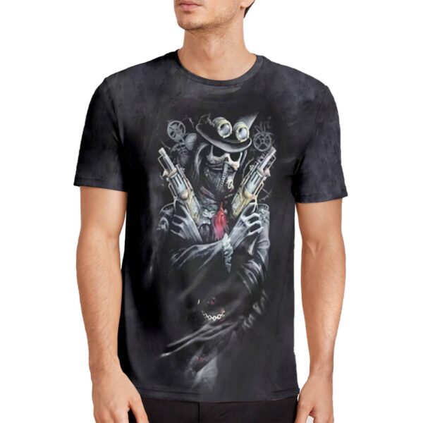 T-shirt Men's Clothing Heat Transfer Digital Printed T-shirt Heavy Spring And Autumn Trend Men's Bottoming Cotton T-shirt