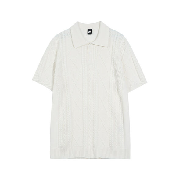 4O1CN01jIQ1fI20yxLDTKIbn_!!2212079256919-0-cib MYQ Texture Knitted Polo Shirt Short T Men's Summer Loose Leck T-Shirt Korean Fashionable Short Sleeve Sweater