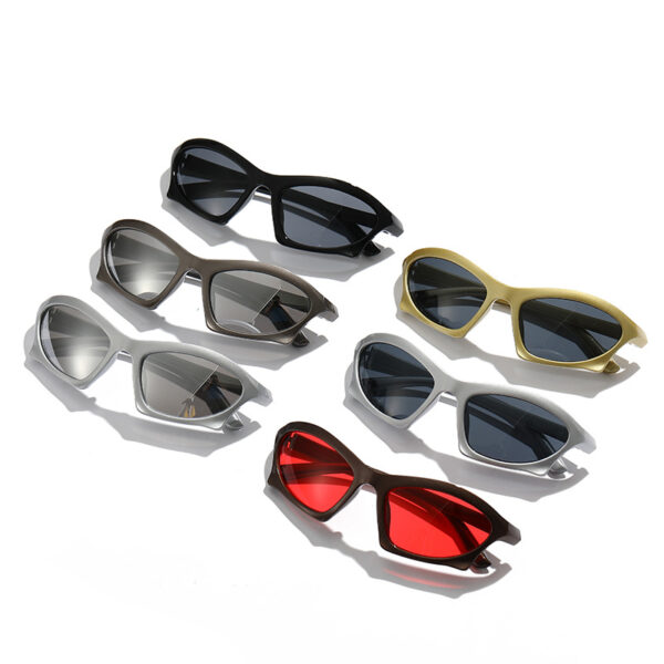 Modern Retro Geometric Sunglasses Trendy Street Shooting INS Style Poster Sunglasses Female