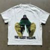American Hip-Hop Character Print T-Shirt Casual Fashion Oversized T-Shirt Harajuku Gothic Retro Men's T-Shirt
