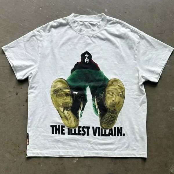 American Hip-Hop Character Print T-Shirt Casual Fashion Oversized T-Shirt Harajuku Gothic Retro Men's T-Shirt