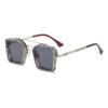 New Style Sunglasses Fashion Modern Metal Sunglasses Big Frame Glasses Slimming Beach Sunshade Mirror