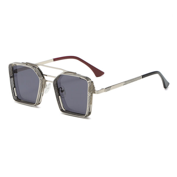 New Style Sunglasses Fashion Modern Metal Sunglasses Big Frame Glasses Slimming Beach Sunshade Mirror