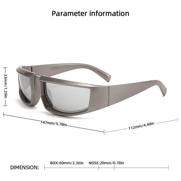 2026 European And American New Personality Big Frame Sunglasses Cycling Sports Trend Sunglasses For Men Cross-border Sunglasses