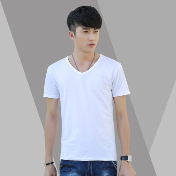 T-shirt Cotton Solid Color Short-sleeved Trendy Bottoming Shirt Wholesale Explosive Style