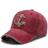 Hat Men's Spring And Summer Korean Version Tide Embroidery Sea Riveted Denim Baseball Cap Peaked Cap Travel Outdoor Travel Sun Hat