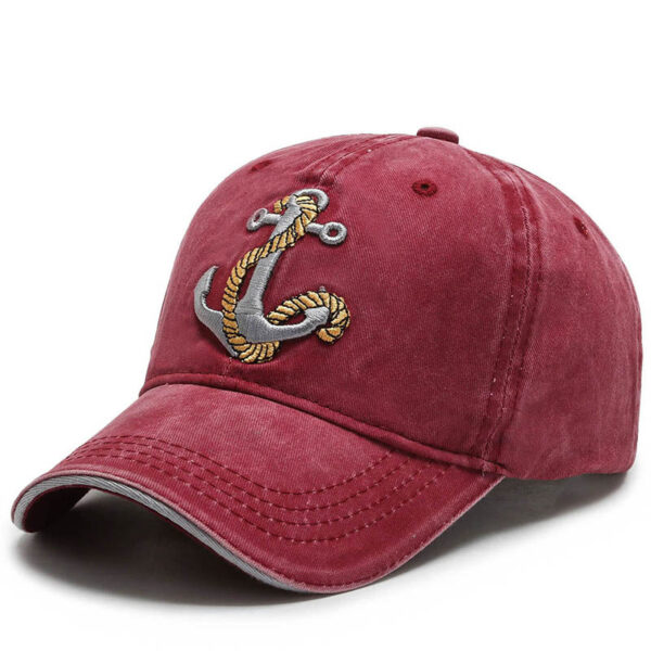 Hat Men's Spring And Summer Korean Version Tide Embroidery Sea Riveted Denim Baseball Cap Peaked Cap Travel Outdoor Travel Sun Hat