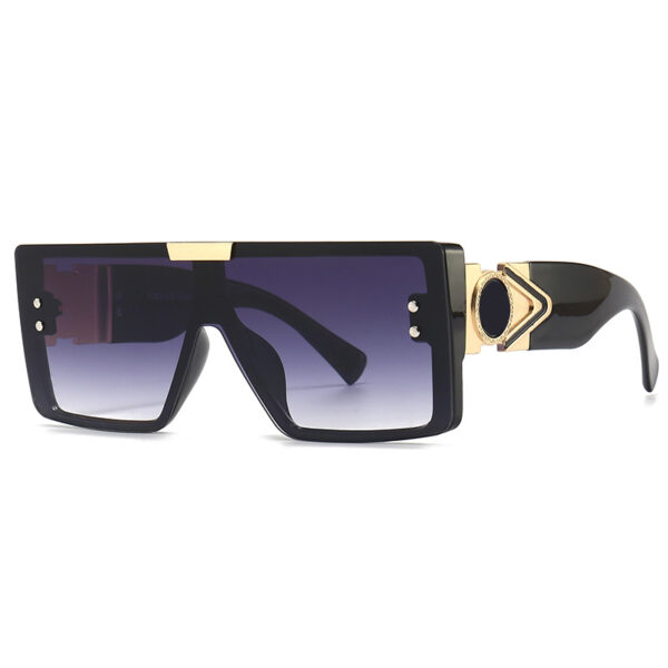 Europe And The United States Fashion Big Frame Sunglasses Old Man's Head Men's And Women's Sunglasses Rimless One-piece Sunglasses Men's Cross-border Wholesale